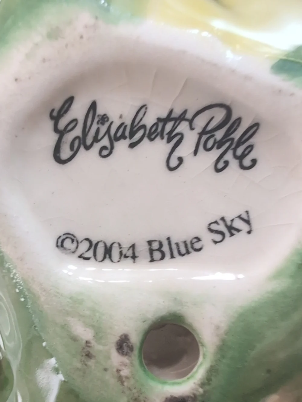 4 Elizabeth Pohle, Blue Sky Ceramic Flower Dish / Candle Holders